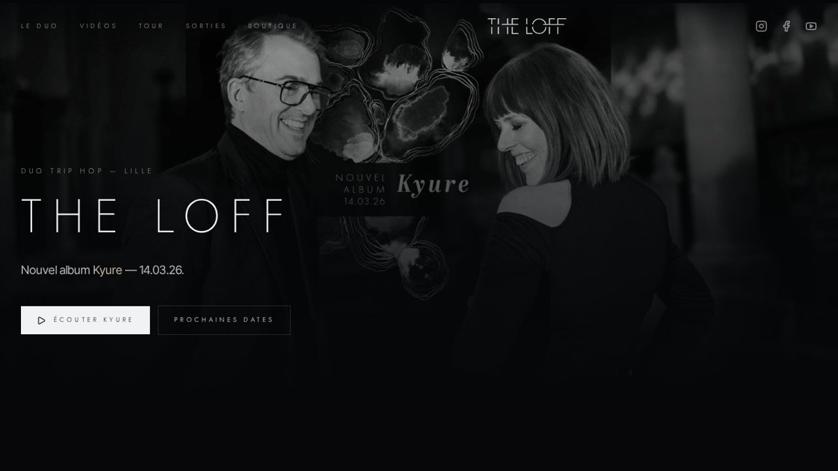 Page d'accueil du site du duo trip-hop The Loff